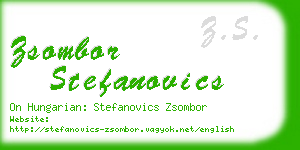 zsombor stefanovics business card